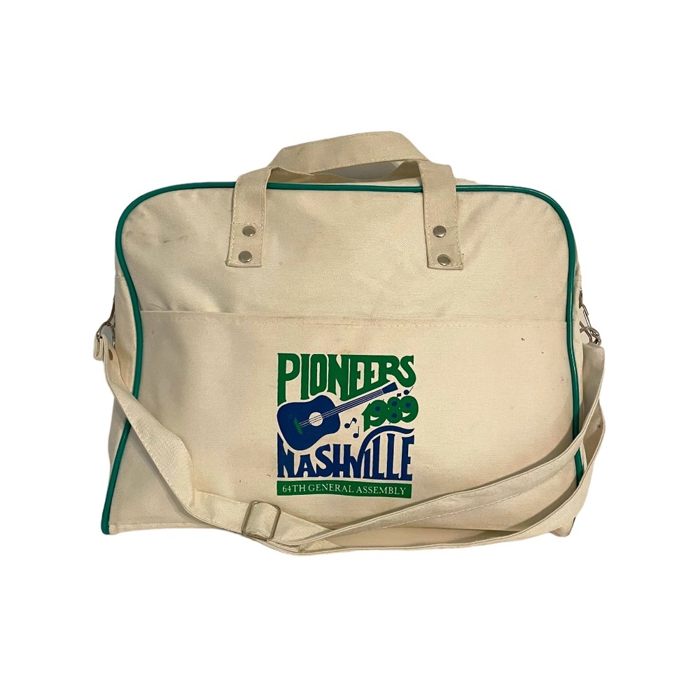 Vintage 1989 Nashville Pioneers Music Canvas Travel Carry On Bag‎